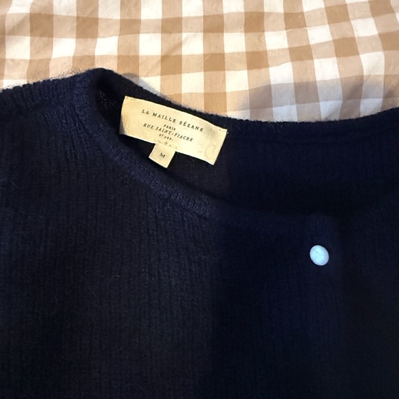 Sezane gaspard navy cardigan size medium - Picture 2 of 5